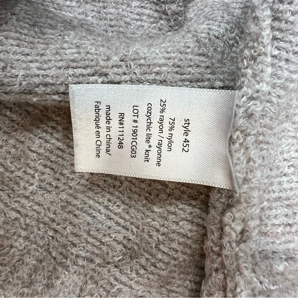 Barefoot Dreams CozyChic Lite Circle Cardigan XS/S Taupe Soft Open Front